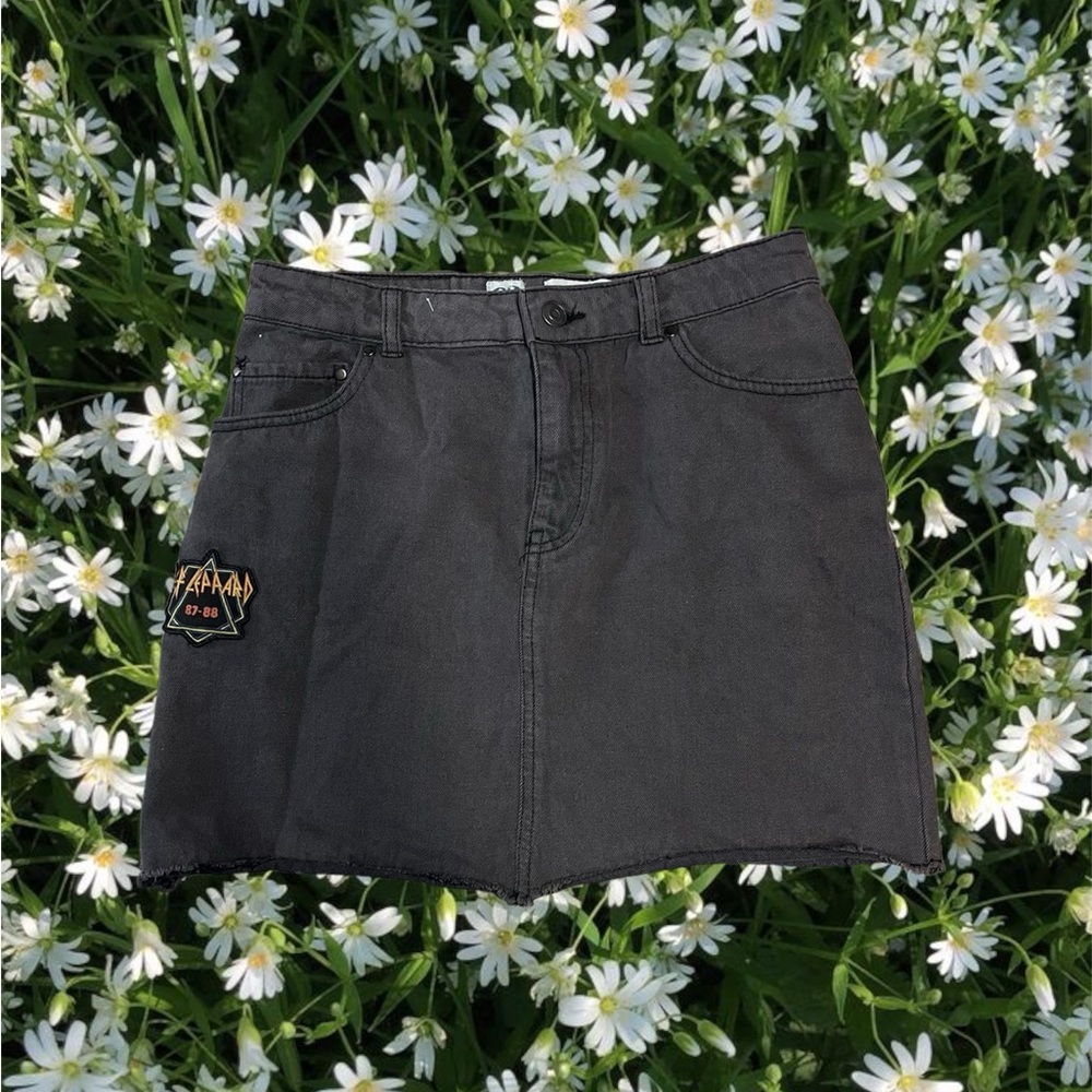 Def Leppard skirt with cute Def Leppard patches